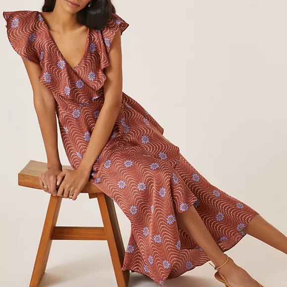 Anthropologie Dresses & Skirts - Anthropologie printed wrap dress